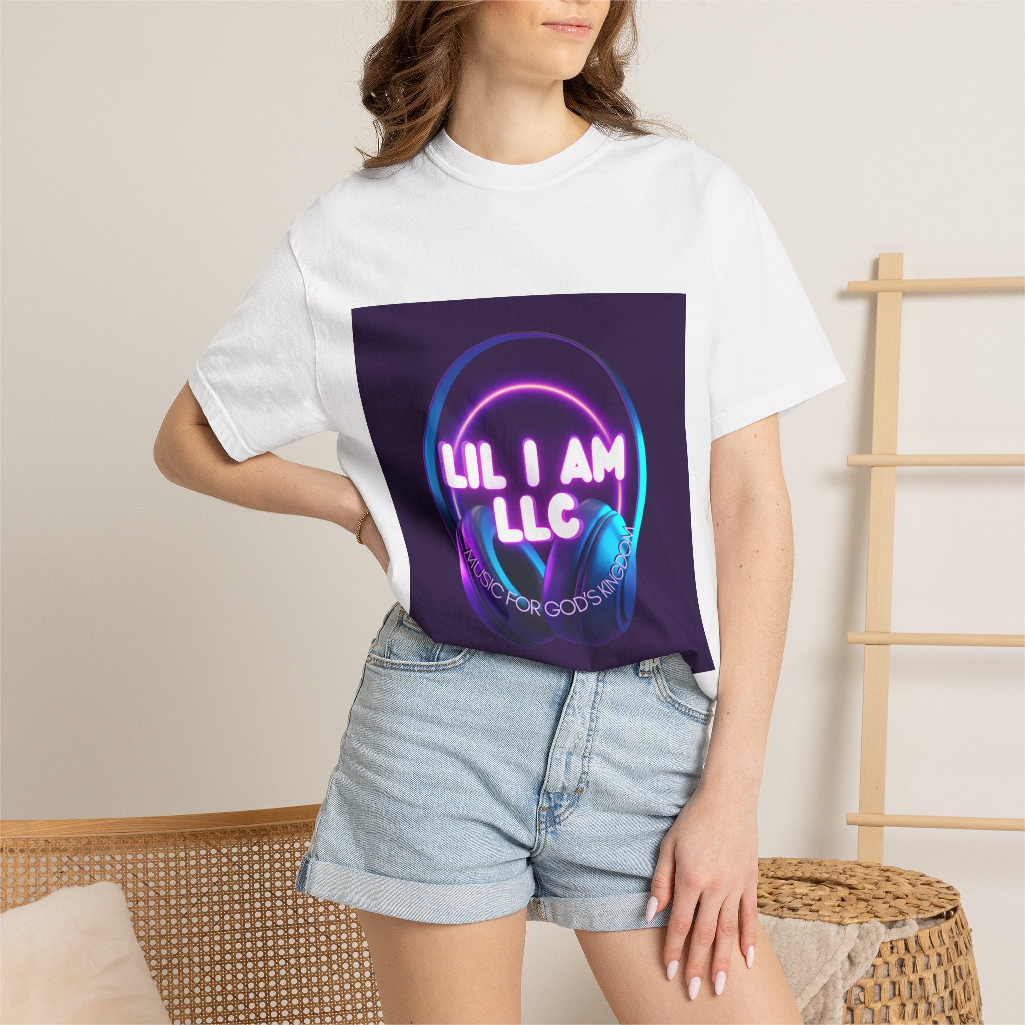 Lil I Am LLC Neon Logo T-Shirt — Retro Vaporwave Graphic Tee